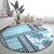 Hawaii Quilt Round Carpet Kakau Polynesian Pattern Sky Blue Version LT01 - Polynesian Pride