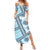 Hawaii Quilt Summer Maxi Dress Kakau Polynesian Pattern Sky Blue Version LT01 Women Blue - Polynesian Pride