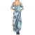 Hawaii Quilt Summer Maxi Dress Kakau Polynesian Pattern Sky Blue Version LT01 - Polynesian Pride