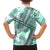 Hawaii Quilt Family Matching Short Sleeve Bodycon Dress and Hawaiian Shirt Kakau Polynesian Pattern Teal Version LT01 - Polynesian Pride