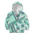 Hawaii Quilt Kid Hoodie Kakau Polynesian Pattern Teal Version LT01 Zip Hoodie Teal - Polynesian Pride