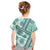 Hawaii Quilt Kid T Shirt Kakau Polynesian Pattern Teal Version LT01 - Polynesian Pride