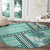 Hawaii Quilt Round Carpet Kakau Polynesian Pattern Teal Version LT01 - Polynesian Pride