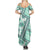 Hawaii Quilt Summer Maxi Dress Kakau Polynesian Pattern Teal Version LT01 - Polynesian Pride