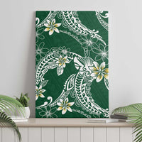Polynesian Hawaiian Plumeria Tribal Pattern Canvas Wall Art Green Version LT01 - Polynesian Pride