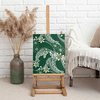 Polynesian Hawaiian Plumeria Tribal Pattern Canvas Wall Art Green Version LT01 - Polynesian Pride