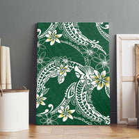 Polynesian Hawaiian Plumeria Tribal Pattern Canvas Wall Art Green Version LT01 - Polynesian Pride