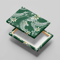 Polynesian Hawaiian Plumeria Tribal Pattern Canvas Wall Art Green Version LT01 - Polynesian Pride