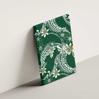 Polynesian Hawaiian Plumeria Tribal Pattern Canvas Wall Art Green Version LT01 - Polynesian Pride