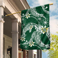Polynesian Hawaiian Plumeria Tribal Pattern Garden Flag Green Version LT01 House Flag Green - Polynesian Pride