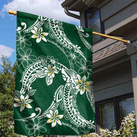 Polynesian Hawaiian Plumeria Tribal Pattern Garden Flag Green Version LT01 - Polynesian Pride