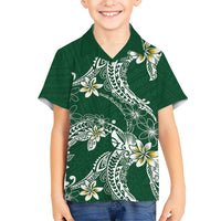 Polynesian Hawaiian Plumeria Tribal Pattern Hawaiian Shirt Green Version LT01 - Polynesian Pride