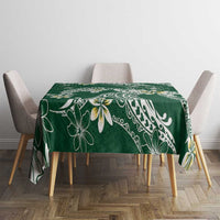 Polynesian Hawaiian Plumeria Tribal Pattern Tablecloth Green Version LT01 - Polynesian Pride