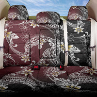Polynesian Hawaiian Plumeria Tribal Pattern Back Car Seat Cover Special Wine Red Version