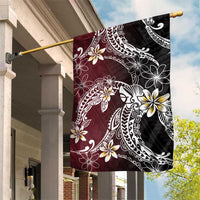 Polynesian Hawaiian Plumeria Tribal Pattern Garden Flag Special Wine Red Version LT01 House Flag Red - Polynesian Pride