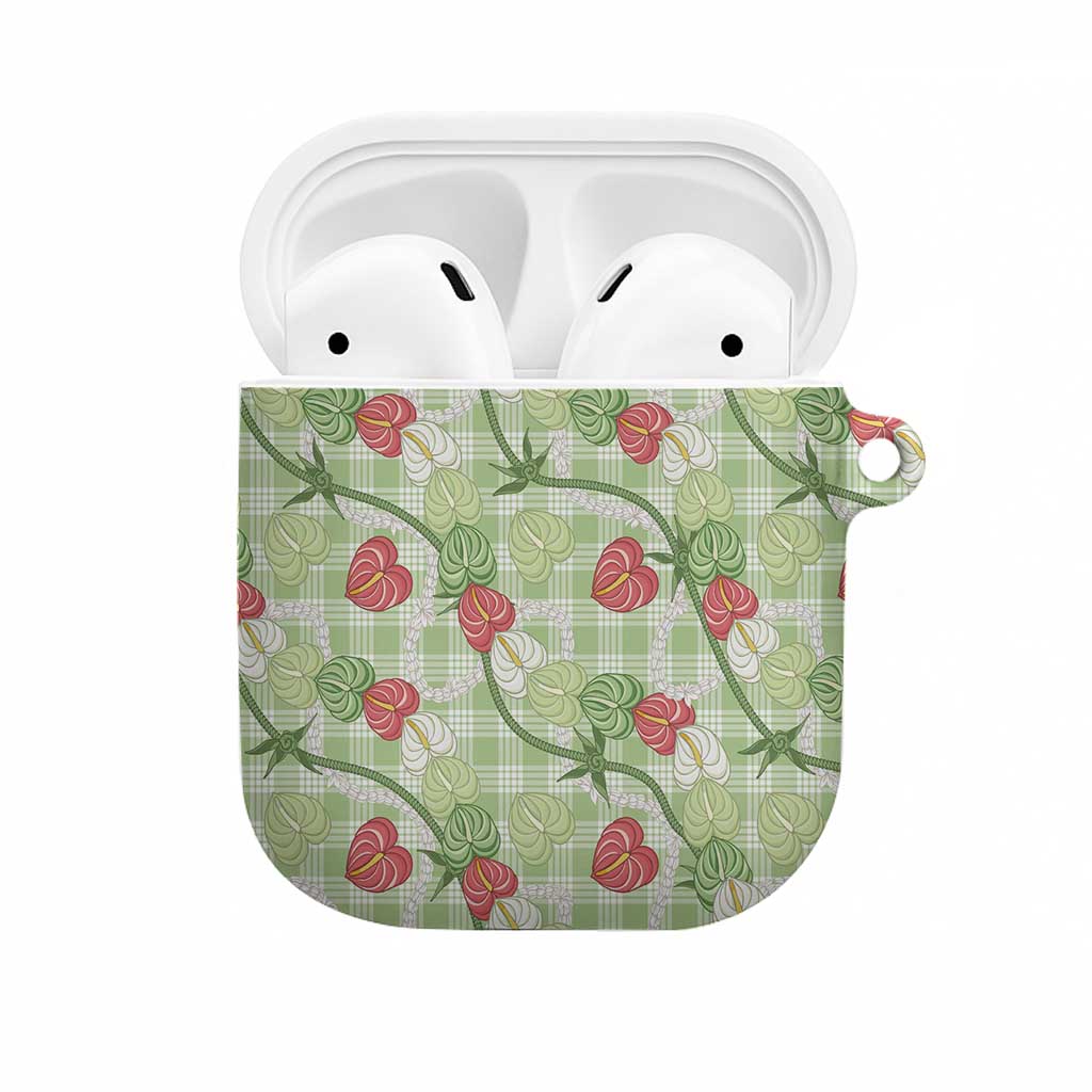 Anthurium Pikake Ti Leaf Palaka AirPods Case Green Version LT01 Green - Polynesian Pride