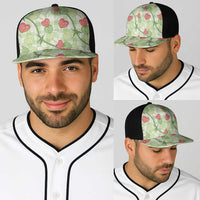 Anthurium Pikake Ti Leaf Palaka Baseball Net Cap Green Version LT01 - Polynesian Pride