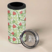 Anthurium Pikake Ti Leaf Palaka 4 in 1 Can Cooler Tumbler Green Version LT01 - Polynesian Pride