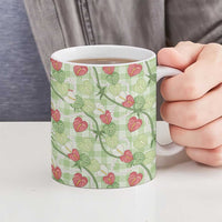 Anthurium Pikake Ti Leaf Palaka Ceramic Mug Green Version LT01 - Polynesian Pride