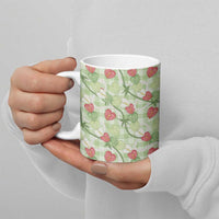 Anthurium Pikake Ti Leaf Palaka Ceramic Mug Green Version LT01 - Polynesian Pride