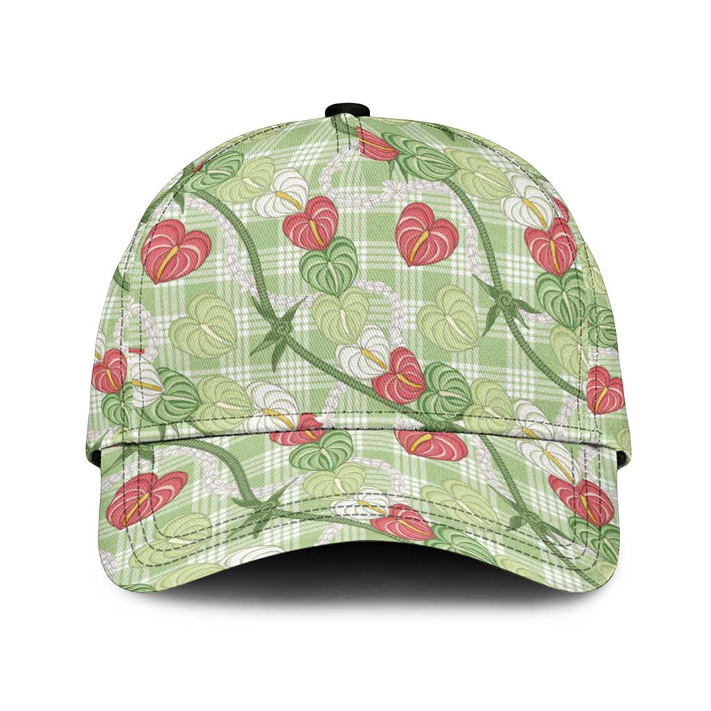 Anthurium Pikake Ti Leaf Palaka Classic Cap Green Version LT01 Universal Fit Green - Polynesian Pride