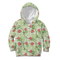 Anthurium Pikake Ti Leaf Palaka Kid Hoodie Green Version LT01 Hoodie Green - Polynesian Pride