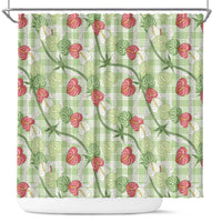 Anthurium Pikake Ti Leaf Palaka Shower Curtain Green Version