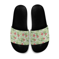 Anthurium Pikake Ti Leaf Palaka Slide Sandals Green Version