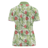 Anthurium Pikake Ti Leaf Palaka Women Polo Shirt Green Version