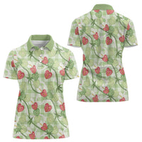 Anthurium Pikake Ti Leaf Palaka Women Polo Shirt Green Version