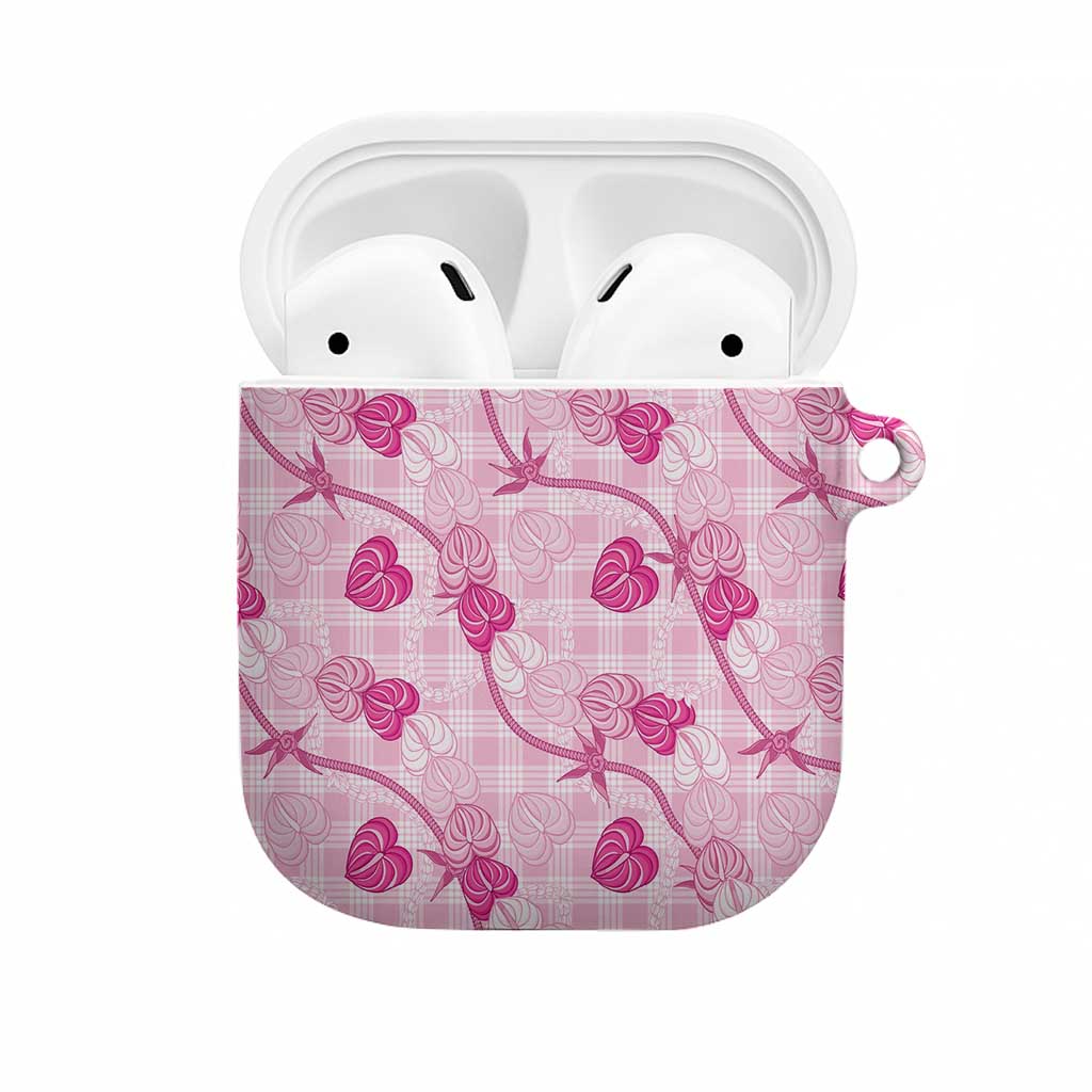 Anthurium Pikake Ti Leaf Palaka AirPods Case Pink Version LT01 Pink - Polynesian Pride