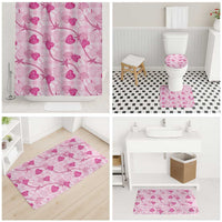 Anthurium Pikake Ti Leaf Palaka Bathroom Set Pink Version
