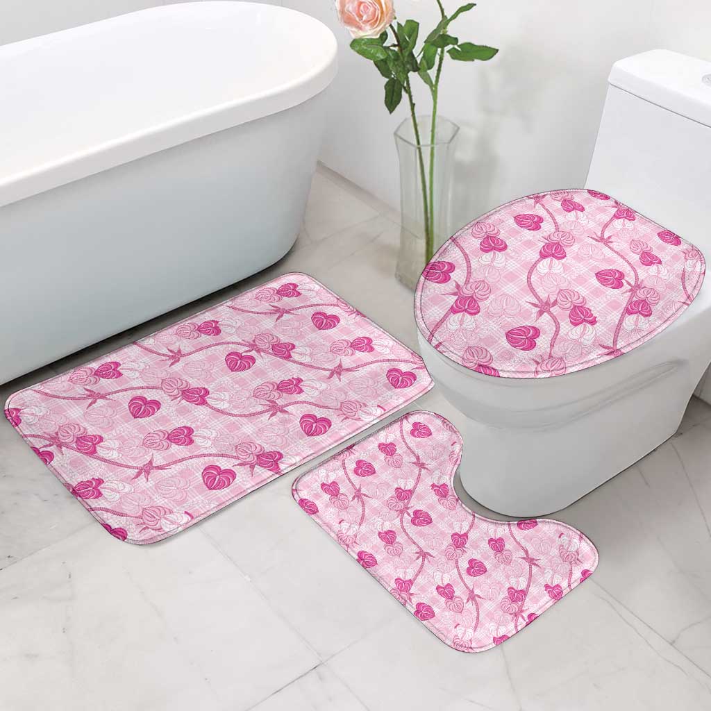 Anthurium Pikake Ti Leaf Palaka Bathroom Set Pink Version