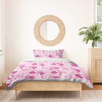 Anthurium Pikake Ti Leaf Palaka Bedding Set Pink Version LT01 - Polynesian Pride