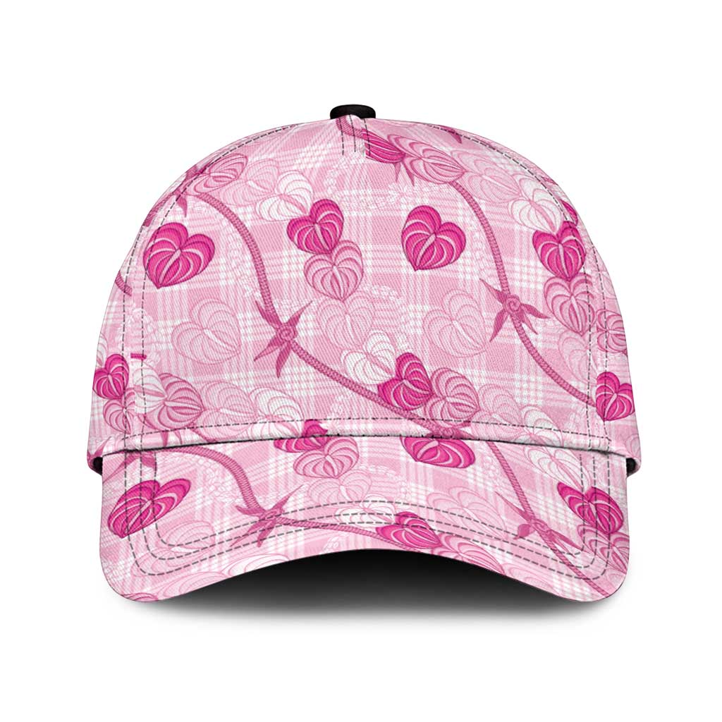 Anthurium Pikake Ti Leaf Palaka Classic Cap Pink Version LT01 Universal Fit Pink - Polynesian Pride