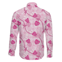 Anthurium Pikake Ti Leaf Palaka Family Matching Mermaid Dress and Hawaiian Shirt Pink Version LT01 - Polynesian Pride