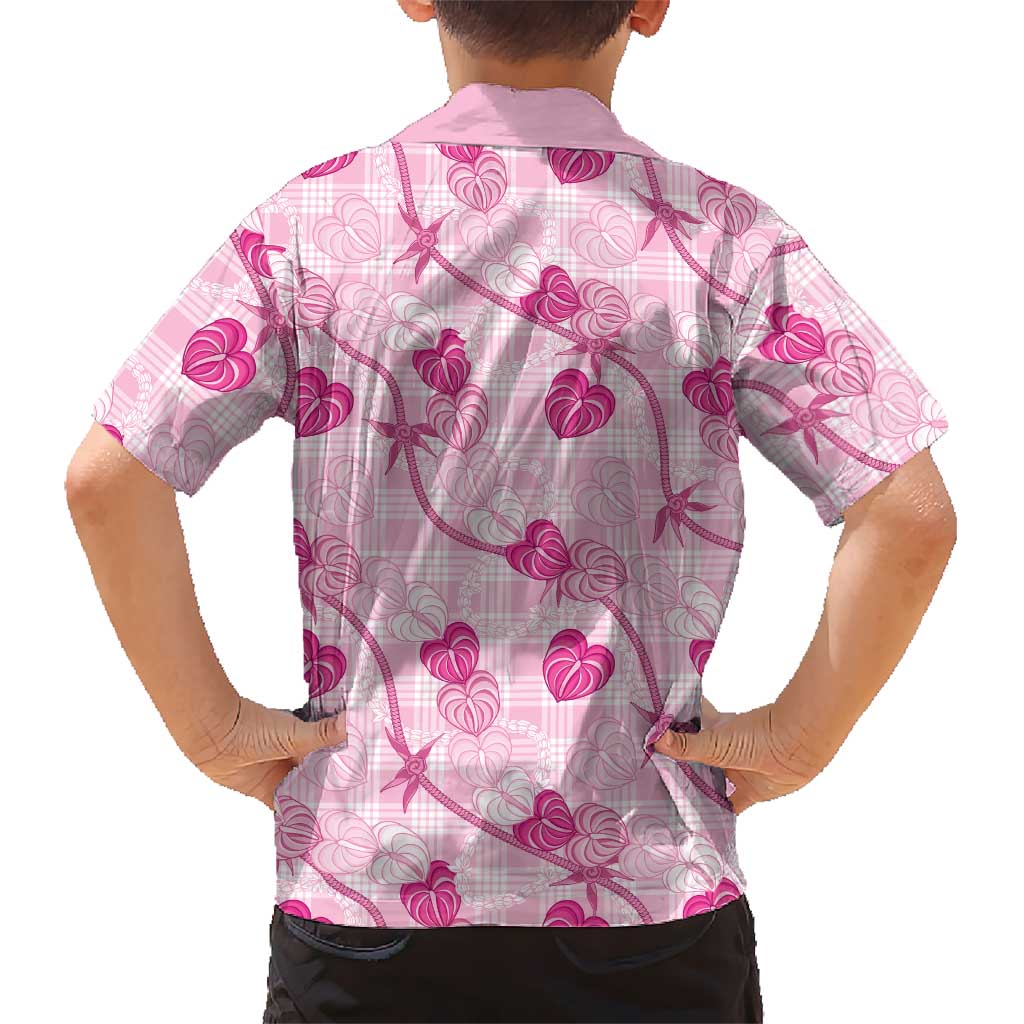 Anthurium Pikake Ti Leaf Palaka Hawaiian Shirt Pink Version