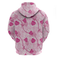 Anthurium Pikake Ti Leaf Palaka Hoodie Pink Version LT01 - Polynesian Pride