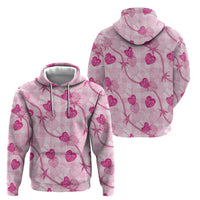 Anthurium Pikake Ti Leaf Palaka Hoodie Pink Version LT01 - Polynesian Pride