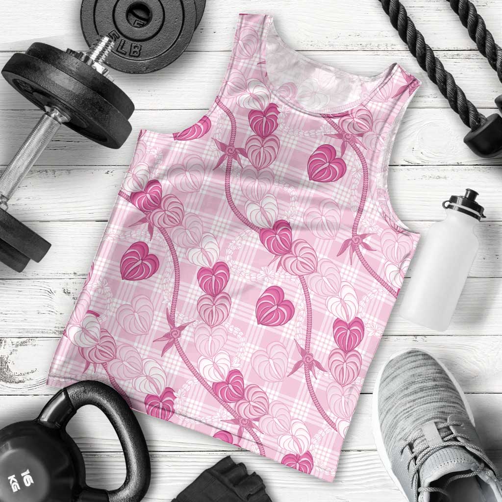 Anthurium Pikake Ti Leaf Palaka Men Tank Top Pink Version