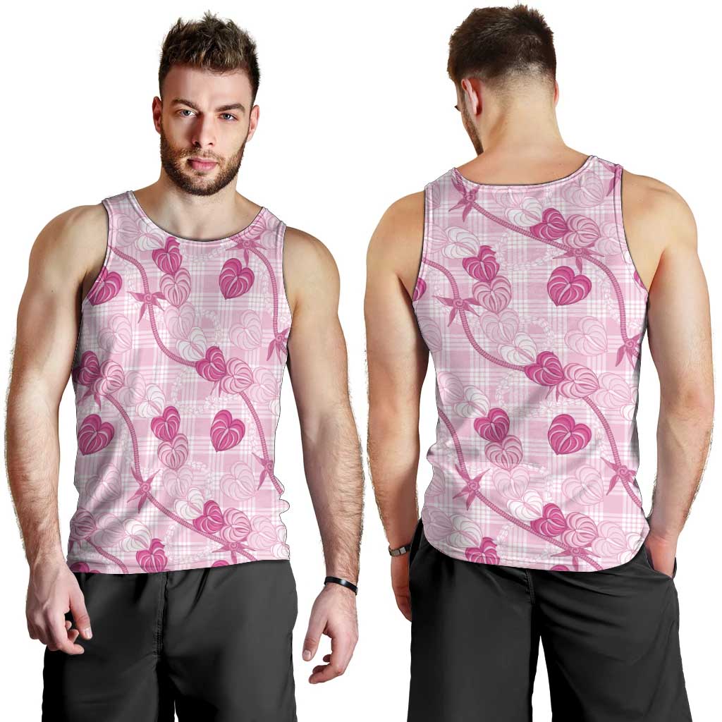Anthurium Pikake Ti Leaf Palaka Men Tank Top Pink Version