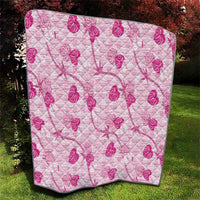 Anthurium Pikake Ti Leaf Palaka Quilt Pink Version LT01 - Polynesian Pride