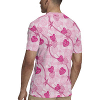 Anthurium Pikake Ti Leaf Palaka Rugby Jersey Pink Version LT01 - Polynesian Pride