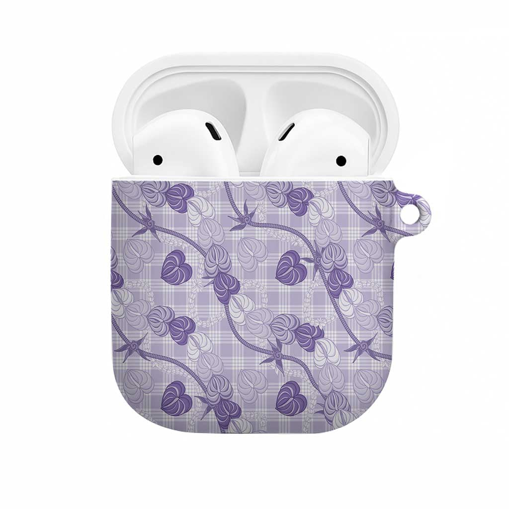 Anthurium Pikake Ti Leaf Palaka AirPods Case Purple Version LT01 Purple - Polynesian Pride