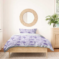 Anthurium Pikake Ti Leaf Palaka Bedding Set Purple Version LT01 - Polynesian Pride