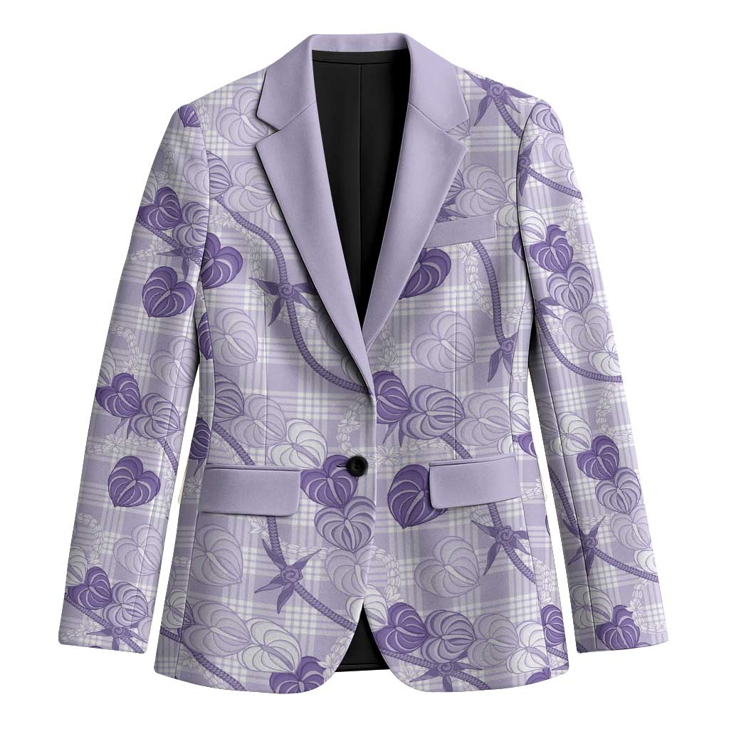 Anthurium Pikake Ti Leaf Palaka Blazer Purple Version LT01 Unisex Purple - Polynesian Pride