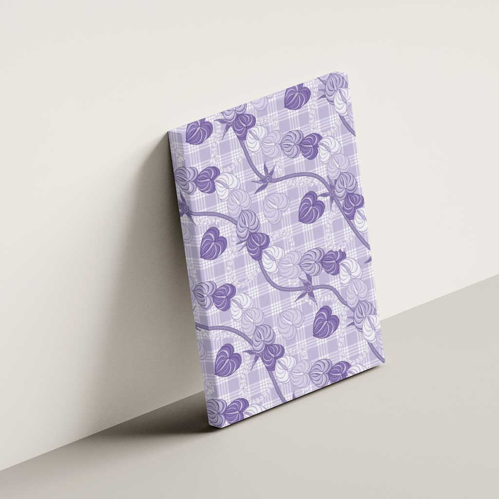 Anthurium Pikake Ti Leaf Palaka Canvas Wall Art Purple Version