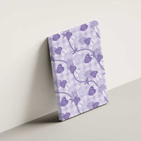 Anthurium Pikake Ti Leaf Palaka Canvas Wall Art Purple Version