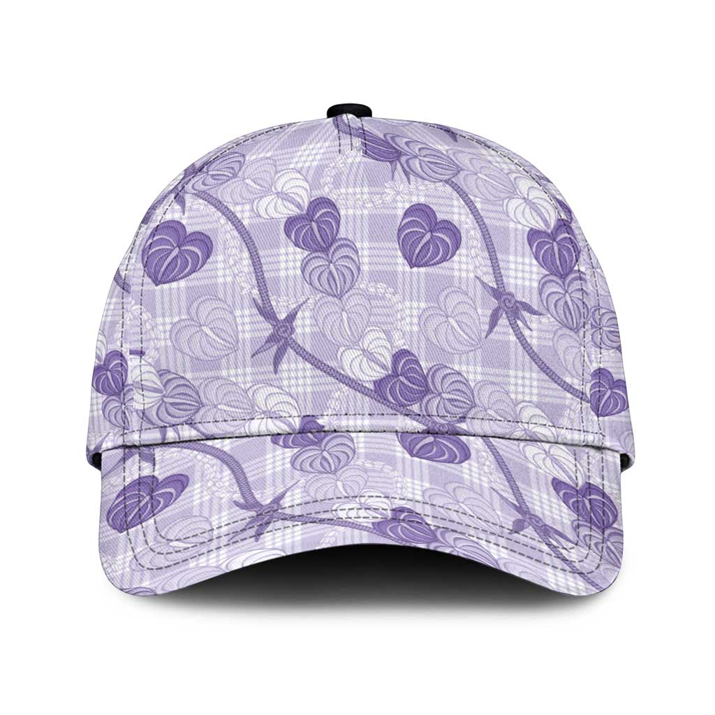 Anthurium Pikake Ti Leaf Palaka Classic Cap Purple Version LT01 Universal Fit Purple - Polynesian Pride