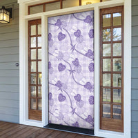 Anthurium Pikake Ti Leaf Palaka Door Cover Purple Version LT01 - Polynesian Pride